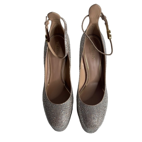 Valentino Garavani Tan-Go Pump with Crystals 155mm Size IT 41/ US 11 - Picture 6 of 12